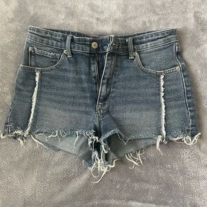 Lucky Brand “High-Rise Shortie” Denim Shorts